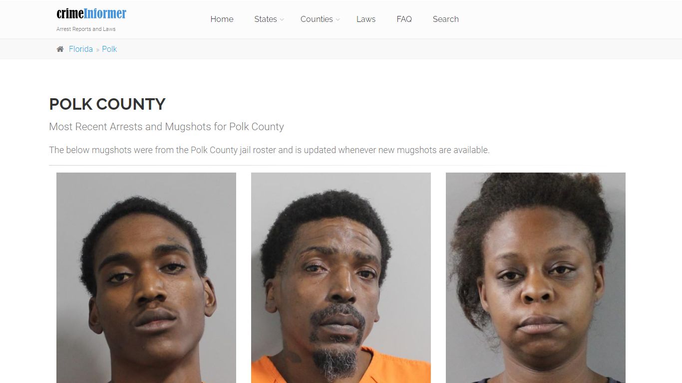 Polk County - Crime Informer Mugshots and Arrest Reports ...